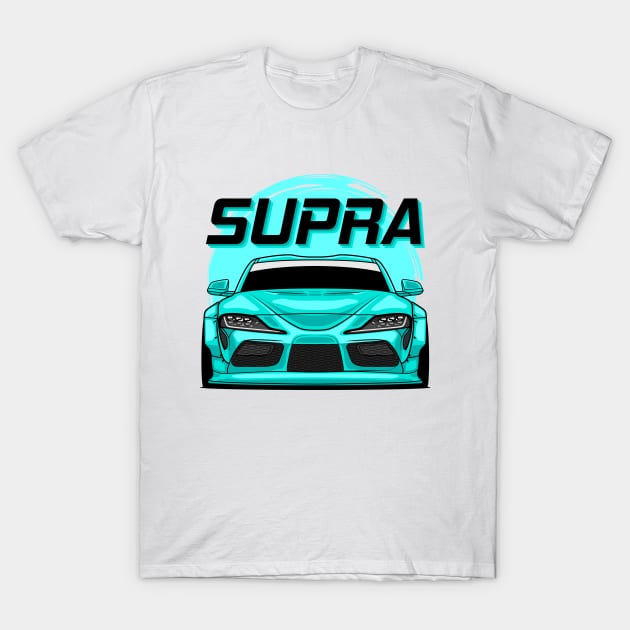 Cyan Supra MK V T-Shirt by GoldenTuners